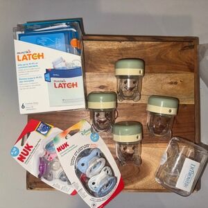 Munchkin NUK Dr. Brown's Baby Bundle 6-18M Pacifiers Sterilizer Bags Feeders